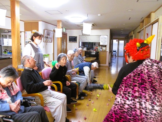 サリューブルあさひ壱番館　「節分豆まき」イベント開催！